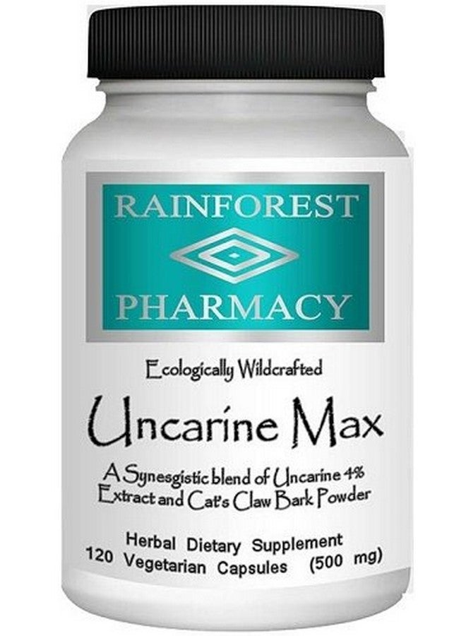 Rainforest Pharmacy Uncarine Max Cat’s Claw Capsules 500mg, 120 Vegetarian Capsules | Uncaria Tomentosa | Cats Claw Herbal Supplement from The Amazon Rainforest