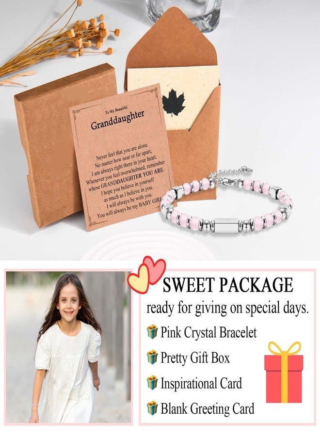 FIEEFX Granddaughter Gifts To My Grandaughter Bracelet Christmas Valentines Birthday Graduation Back to School First Day of School Gifts for Girls Kids Teens as Stocking Basket Stuffers from Grandma - Image 5