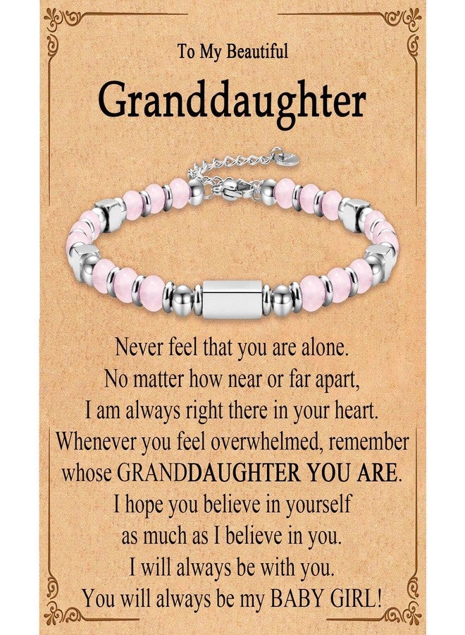 FIEEFX Granddaughter Gifts To My Grandaughter Bracelet Christmas Valentines Birthday Graduation Back to School First Day of School Gifts for Girls Kids Teens as Stocking Basket Stuffers from Grandma - Image 1