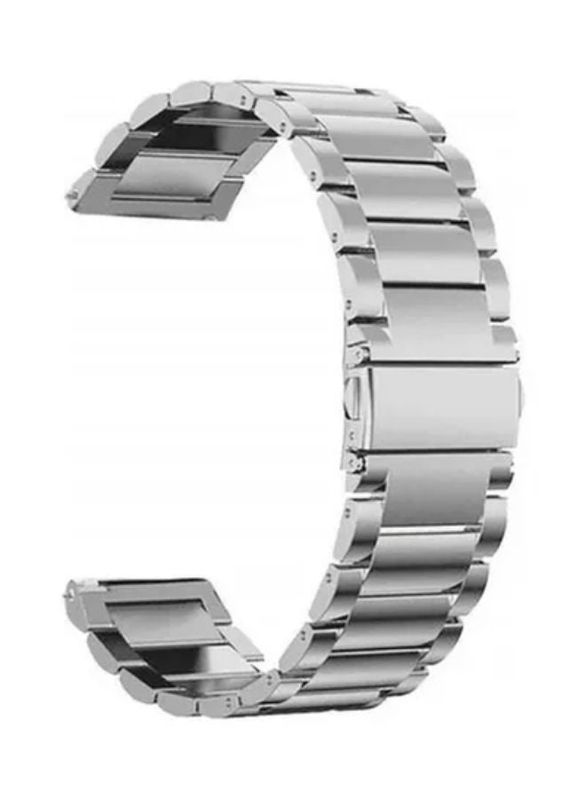 SHOPI Replacement Stainless Steel Smartwatch Strap Band For Huawei Watch Gt 2 22millimeter Silver - Image 1