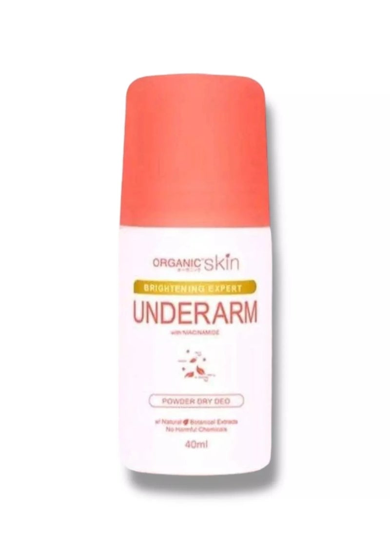 Organic skin Brightening Expert Underarm with Niacinamide Powder Dry Deo 40ml  - Image 1
