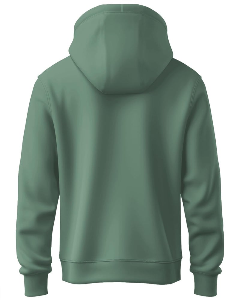ADRO Men's Cotton Blend Neck Hooded Sweatshirt (H24-NEW-PT_Pista - Image 2