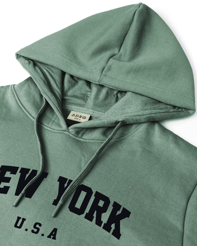 ADRO Men's Cotton Blend Neck Hooded Sweatshirt (H24-NEW-PT_Pista - Image 5