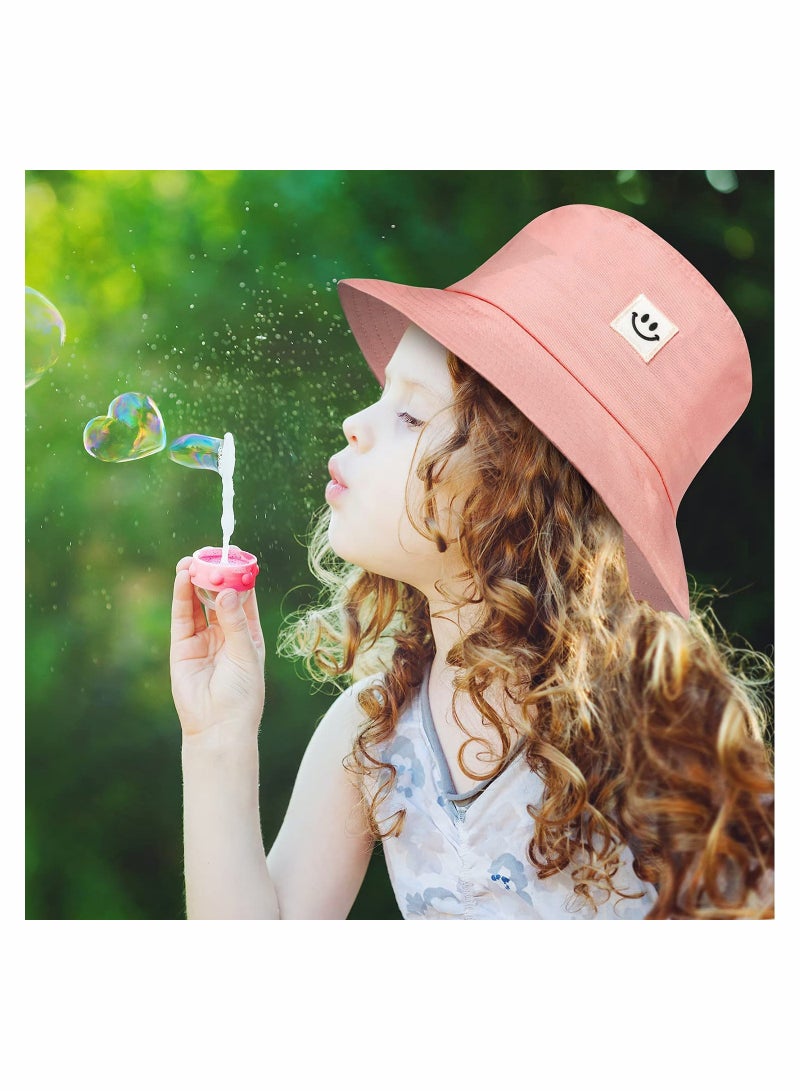 Excefore Bucket Hat Summer Travel Bucket Cap Beach Sun Hat Smile Visor for Women Men Teens (Smiling Face)  - Image 5