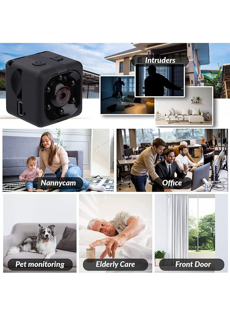 TECHNOVIEW TECHNOVIEW 1080P Mini Spy Camera with Low Light Vision Video Audio Recording for Home Indoor Outdoor Security Black  - Image 3