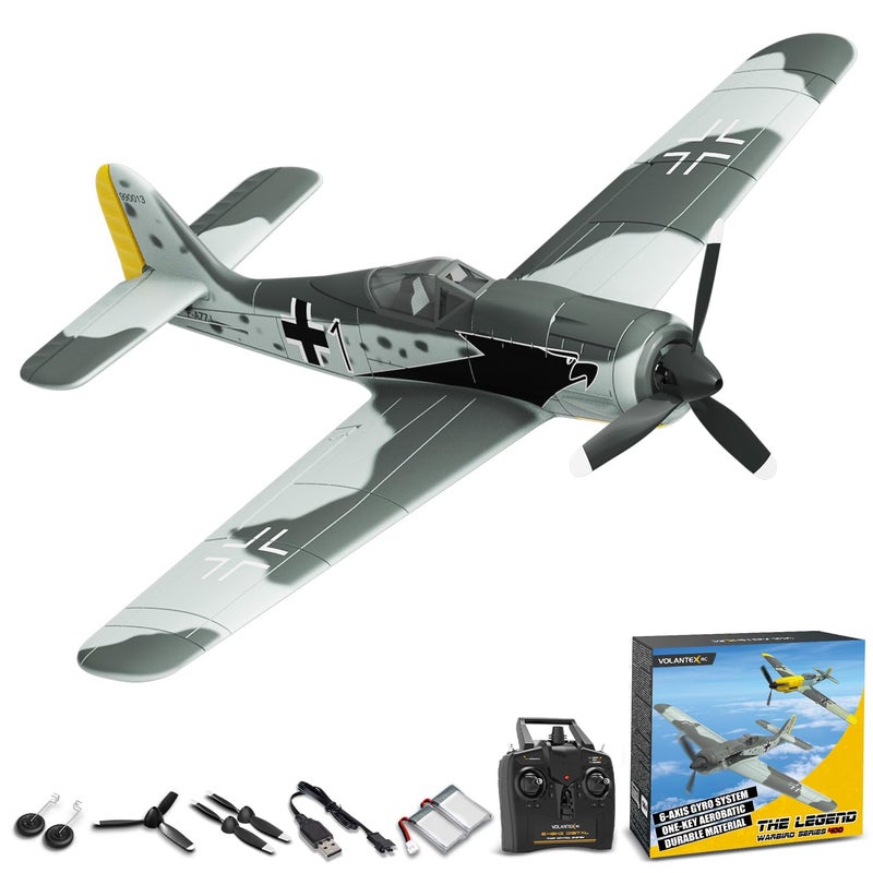 volantexrc RC Plane FW190 Fighter 4CH Remote Control Airplane RTF with Aileron Gyro Aerobatics 3 Modes to Fly Hobby Radio Controlled Warbird Aircraft for Adults Beginners 76117 - Image 3