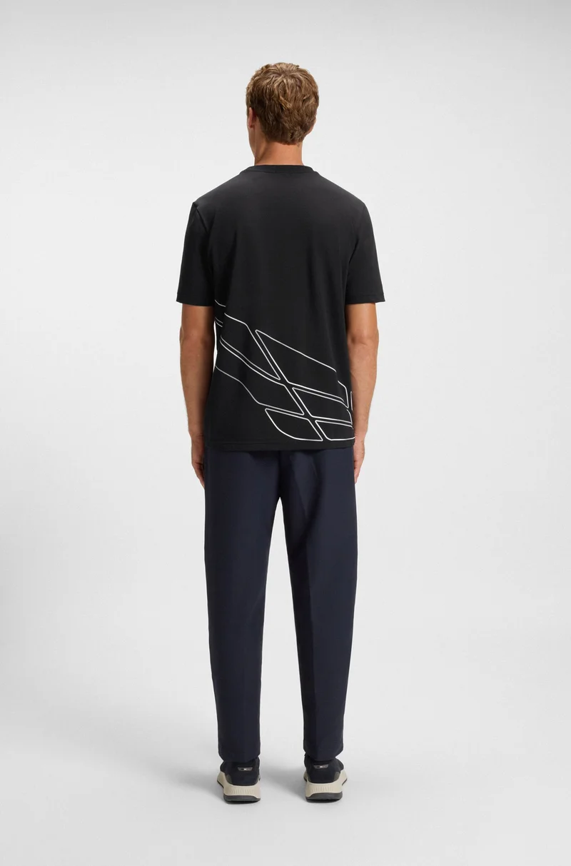 بوس تيشيرت رياضي بمسامات تهوية مطاطية