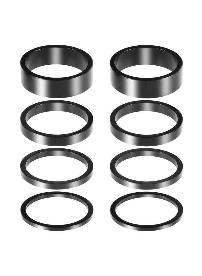Bruislard Pack of 8 Bicycle Stem Spacers Ahead Spacer 1 1/8 Inch Aluminium Bicycle Handlebar Spacers Bike Headset Spacers for Road Bike 2 mm/3 mm/5 mm/10 mm - Image 1