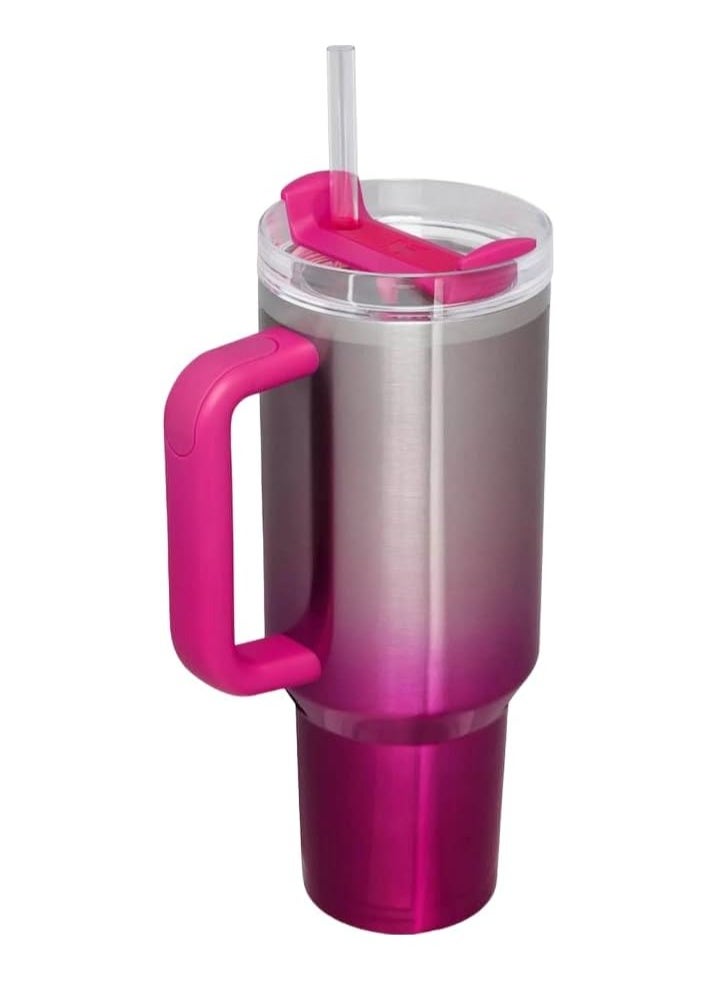 Stanley - Premium 1.2L Insulated Travel Tumbler – Leakproof FlowState Lid & Reusable Straw – Double-Wall Stainless Steel for Hot & Cold Drinks – Durable, Sweatproof & BPA-Free Mug (Camelia Pink Gradient) - Image 1