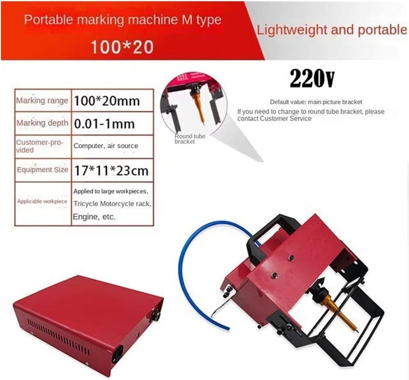 Pneumatic Marking Machine Metal Engraving Machine Depth, Pneumatic Dot Peen Marking Machine for Letters Serial Number VIN Code Chassis Number Date - Image 4