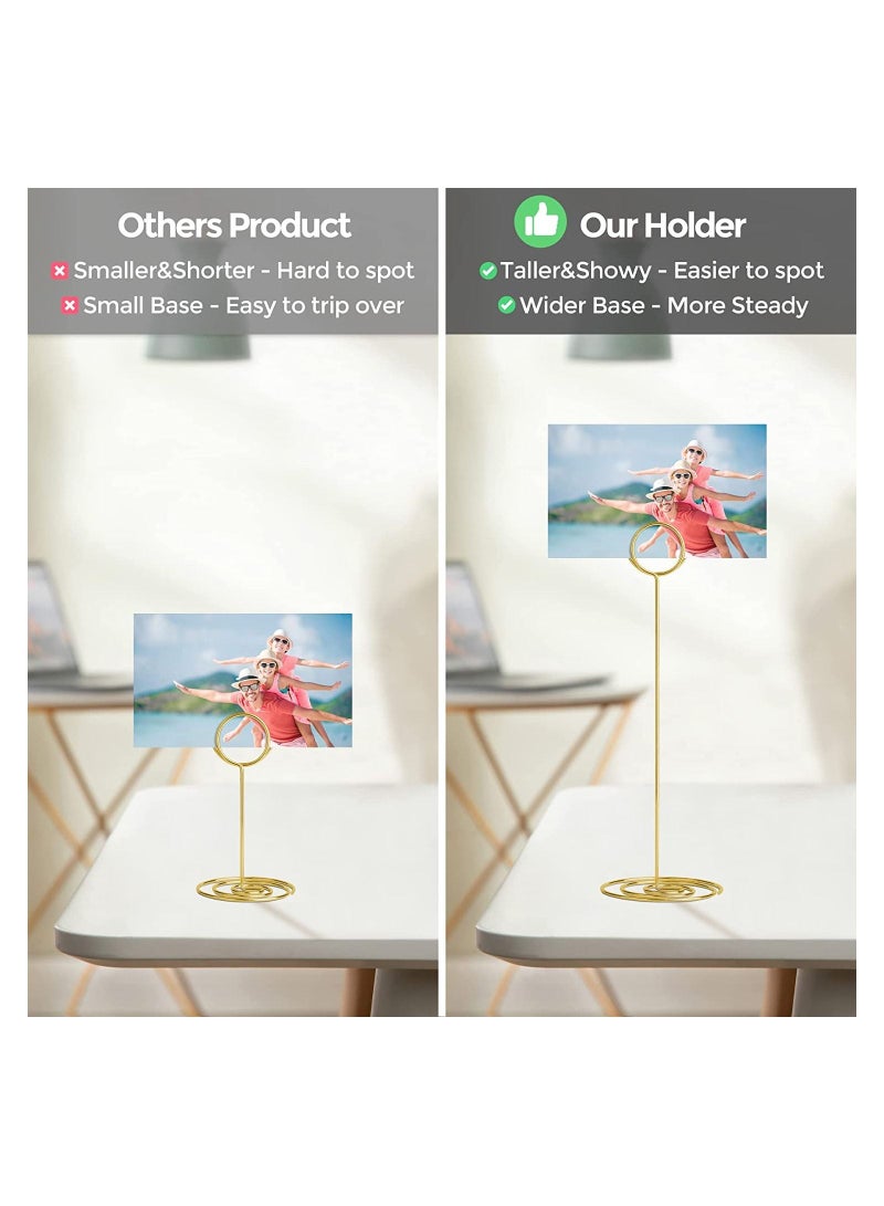 RARELY 10pcs Tall Table Card Holders Table Number Holders Table Picture Stand Wire Photo Holder for Place Cards Wedding Party  - Image 3