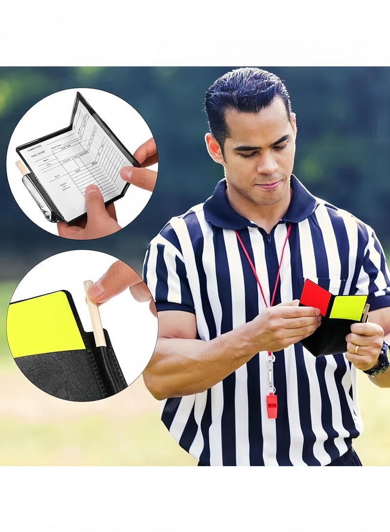 2 Sets Of Soccer Referee Card Yellow and Red Card Metal Soccer Referee Whistle Football Referee Equipment, for Football Soccer Volleyball Sports Gam - Image 4