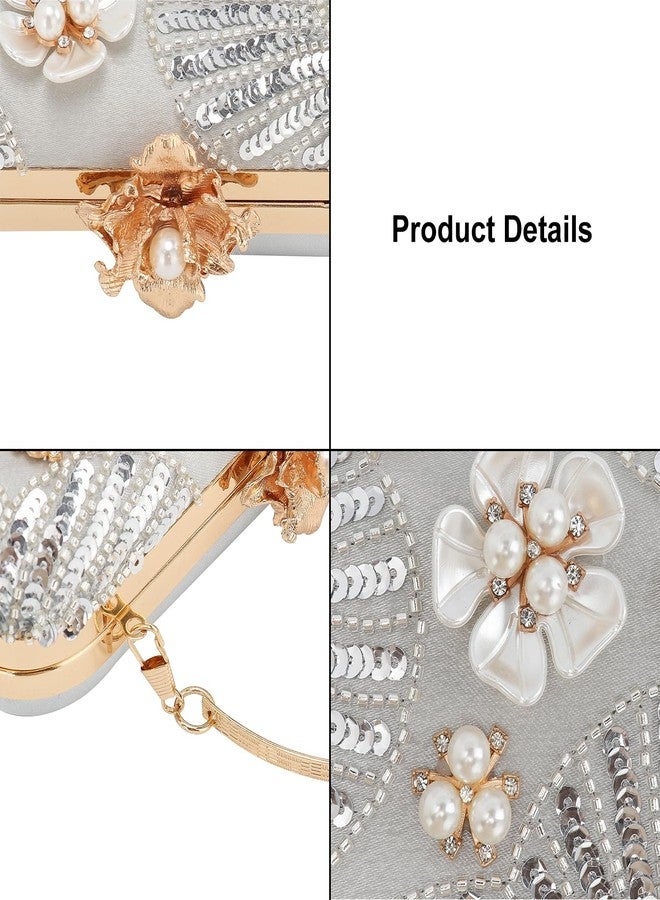 DA BODAN Womens Vintage Floral Embroidery Clutch Evening Handbag Shoulder Bags Purse for Wedding Party Prom - Image 2