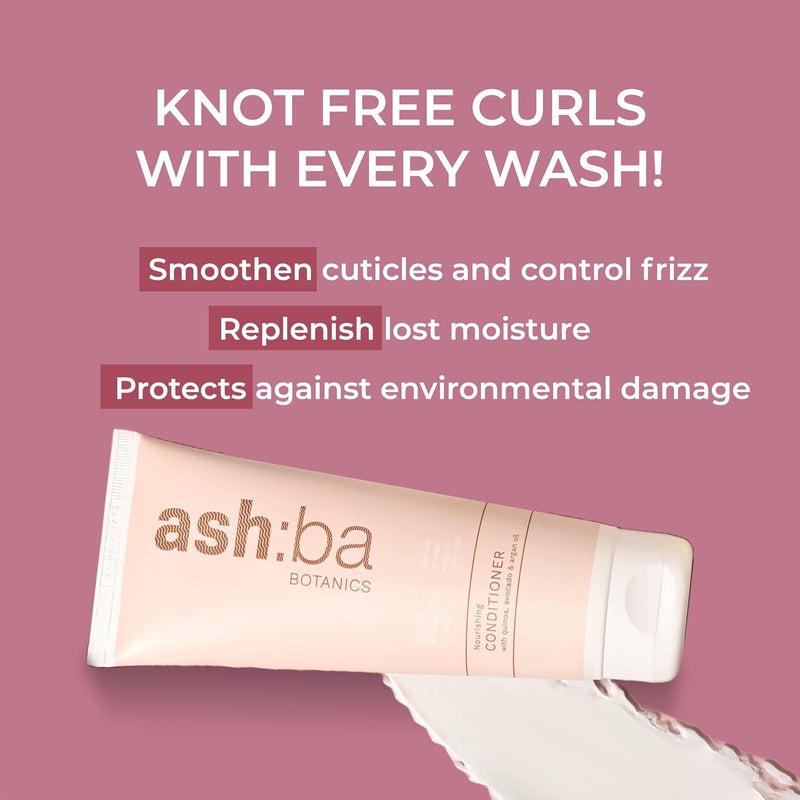 Ashba Botanics Nourishing Conditioner for Men and Women  Hair Conditioner Curly Hair  Detangles Smooth Hair & Max Nourishment  SLS SLES Phthalates and Parabens (50ml) - Image 1