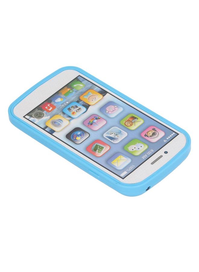 NIBEMINENT - Kids English Learning Machine Touching Screen Phone Shaped Language Educational Blue - Image 1