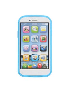 NIBEMINENT Kids English Learning Machine Touching Screen Phone Shaped Language Educational Blue  - Image 1