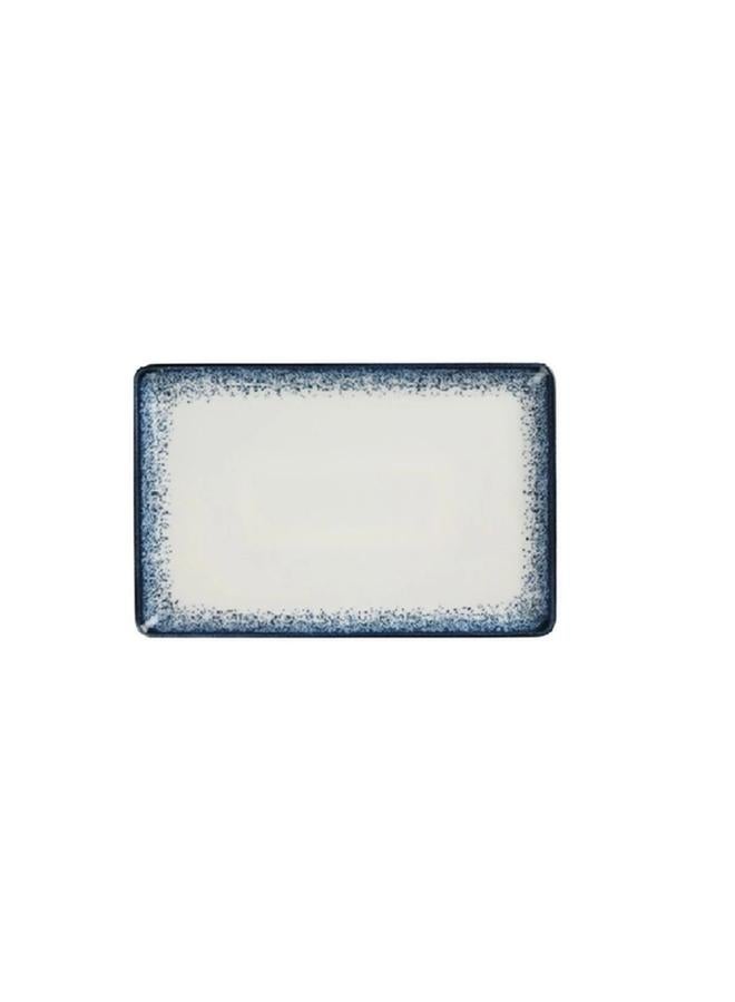Kutahya Starry Dreams Dishwasher Safe Porcelain Rectangular Flat Plate Blue and White 23 x 17cm BNTAN23x17DU890004
