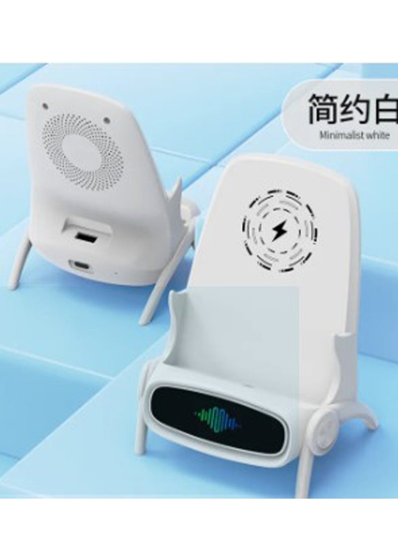 Loquat New small fan desktop chair magnetic mobile phone charger, bracket wireless universal amplifier, mobile phone wireless charger, suitable for Apple Huawei Xiaomi mobile phone - Image 3