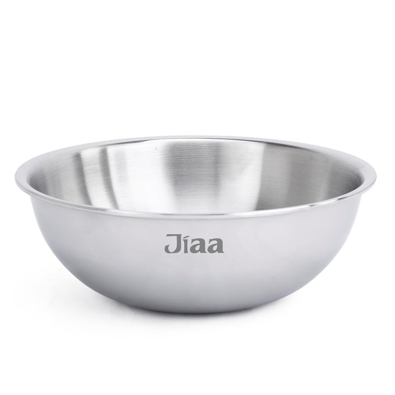 JIAA make life beautiful JIAA Triply Stainless Steel Kadai Tasla 30 cm51 L Induction Base Serves 910 Ideal for Festive Recipes Like Rajma Chole Premium Multipurpose Cookware for Home Chefs Professionals - Image 1