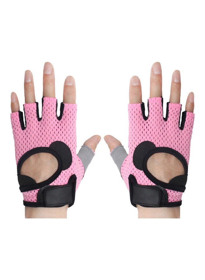 NIBEMINENT 2-Piece Breathable Anti-Slip Half Finger Gloves 
