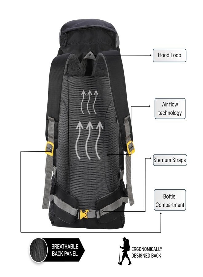 إمبلس حقيبة ظهر إمبلس بأربعة أقسام، سعة 60 لترًا، حقيبة سفر رجالية، حقيبة سياحية، حقيبة ظهر للسفر والتنزه والتخييم، لون أسود فاتح، ضمان لمدة عام، مقاس واحد. اكتشف المزيد. - Image 5