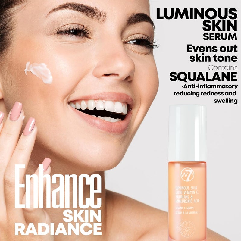 W7 Vitamin C Booster Set Brightening Skincare Essentials for Glowing Energized Skin Includes Luminous Serum Vitamin C Face Mask Under Eye Gel Patches 5 Pairs - Image 4