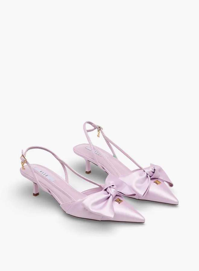Elle Elle Women Kitten Heel Backstrap Shoes