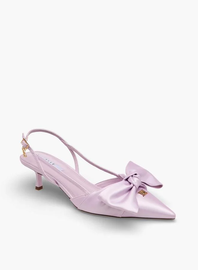 Elle Elle Women Kitten Heel Backstrap Shoes