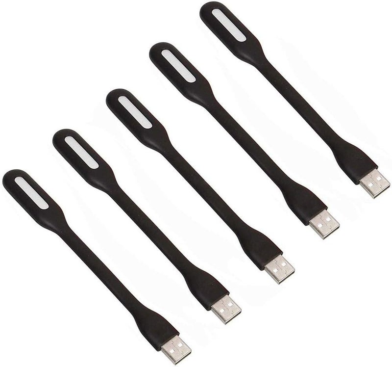 MaiJin Flexible Mini USB LED Lamp for Laptop PC Outdoor Low Consumption Gift Night Book Reading (Black) - Image 1