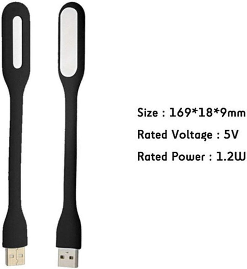 MaiJin Flexible Mini USB LED Lamp for Laptop PC Outdoor Low Consumption Gift Night Book Reading (Black) - Image 2