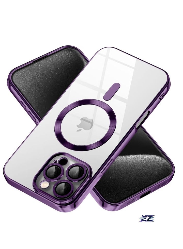 ELTRAZONE iPhone 16 Pro Max Magnetic Case Compatible with Mag-Safe – Built-in Camera Protector, Soft TPU Anti-Scratch Shockproof Slim Clear Case for iPhone 16 Pro Max (6.1 Inch) – Ultra-Protection and Stylish Design - Image 1