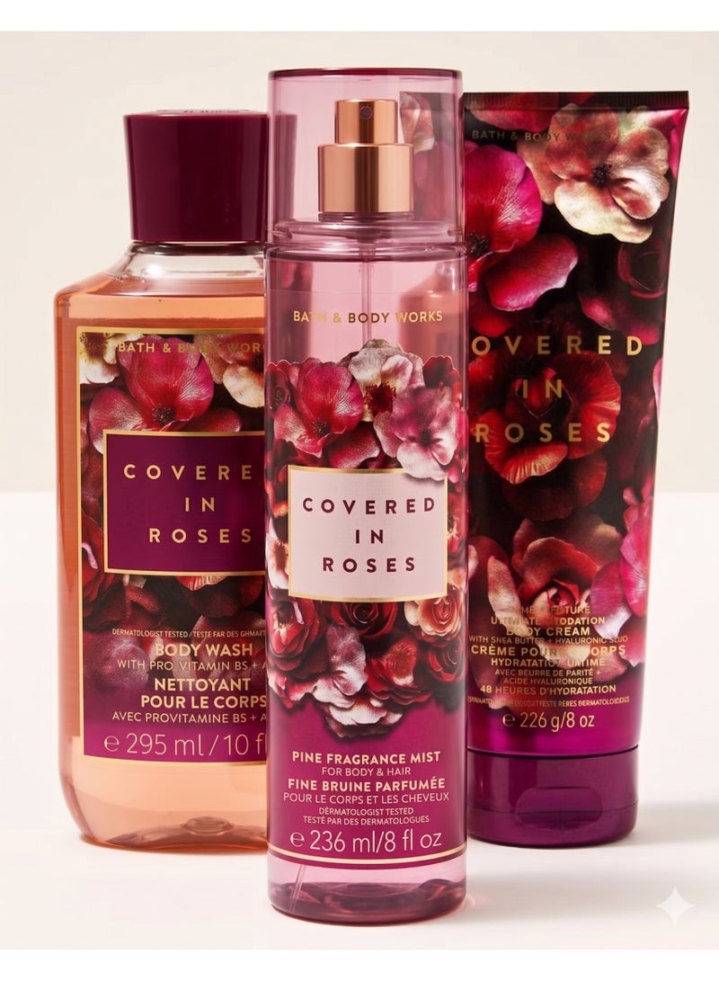 Bath & Body Works Covered In Roses Complete Body Care Trio Bundle - Image 1