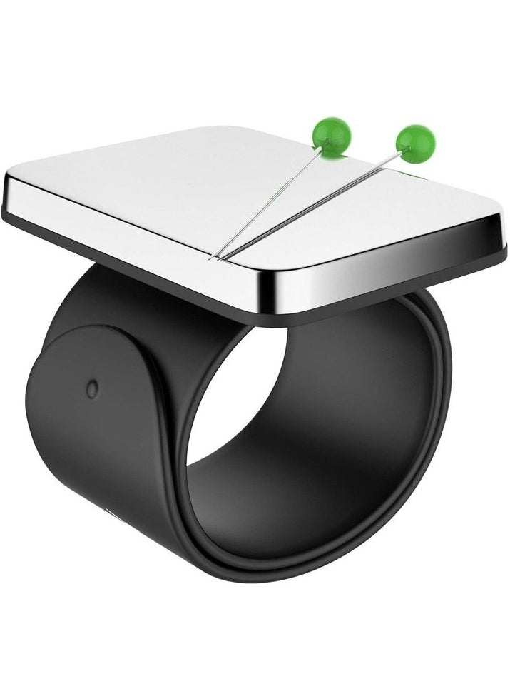Hodbehod Black Color Tailor Magnetic Bracelet Square Pin Holder and 250 Pins  - Image 1