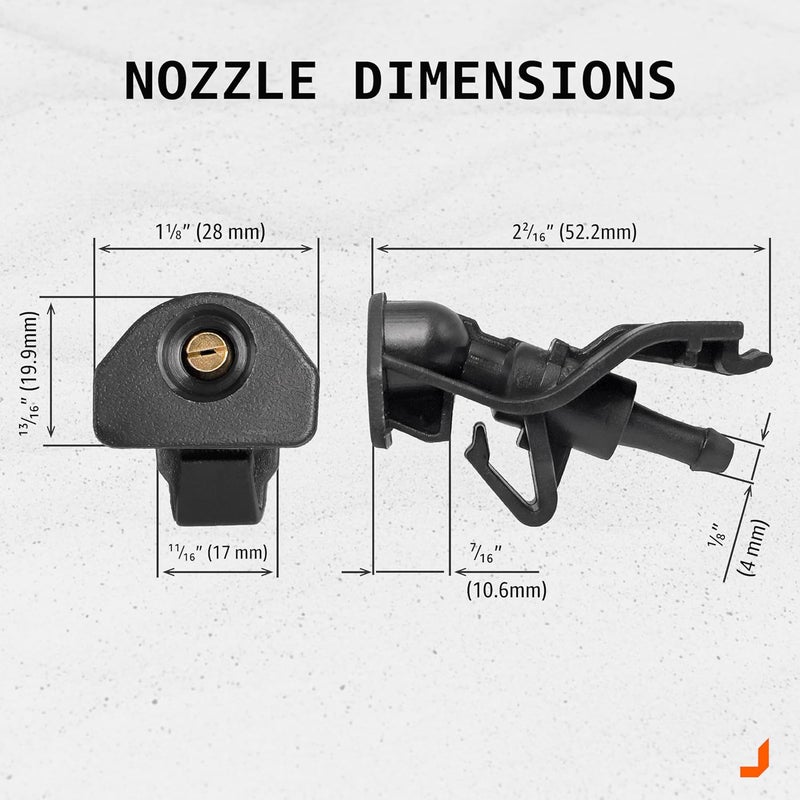 Click&Fit Adjustable Windscreen Washer Nozzles Compatible with Ford Explorer MK5 2011-2015, Ford Mustang 2010-2014 – Screen wash Wiper Spray Jets replases BB5Z17603A, AR3Z17603A, 2-Pack Kit - Image 3