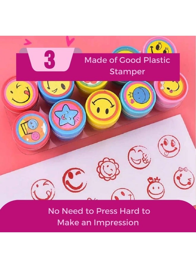 TOY GARDEN 20 PCS Kids Stamps Set – Emoji & Motivational Reward Stamps for Teachers, Parents & Students, Self-Inking Stamp Gift for School or Home - Image 5