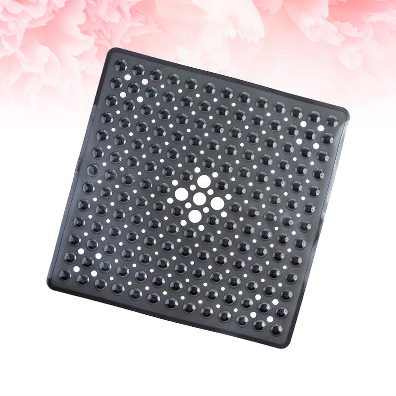 2pcs 53x53cm Non- Floor Mat Foot Pad Bathroom Door Mat Shower Floor Pads Bathroom Accessories Black - Image 2