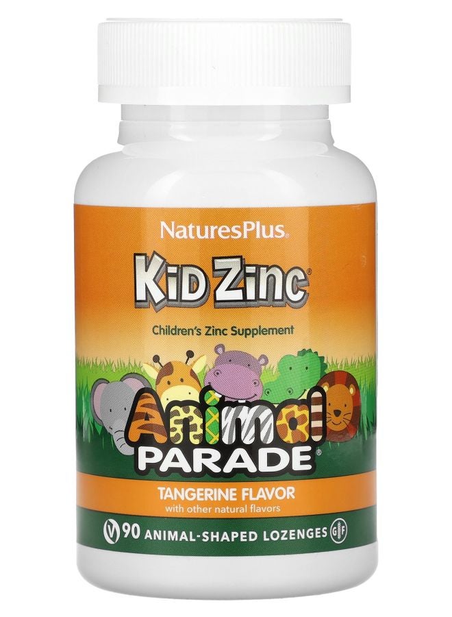 Animal Parade Kid Zinc Tangerine 90 Animal-Shaped Lozenges