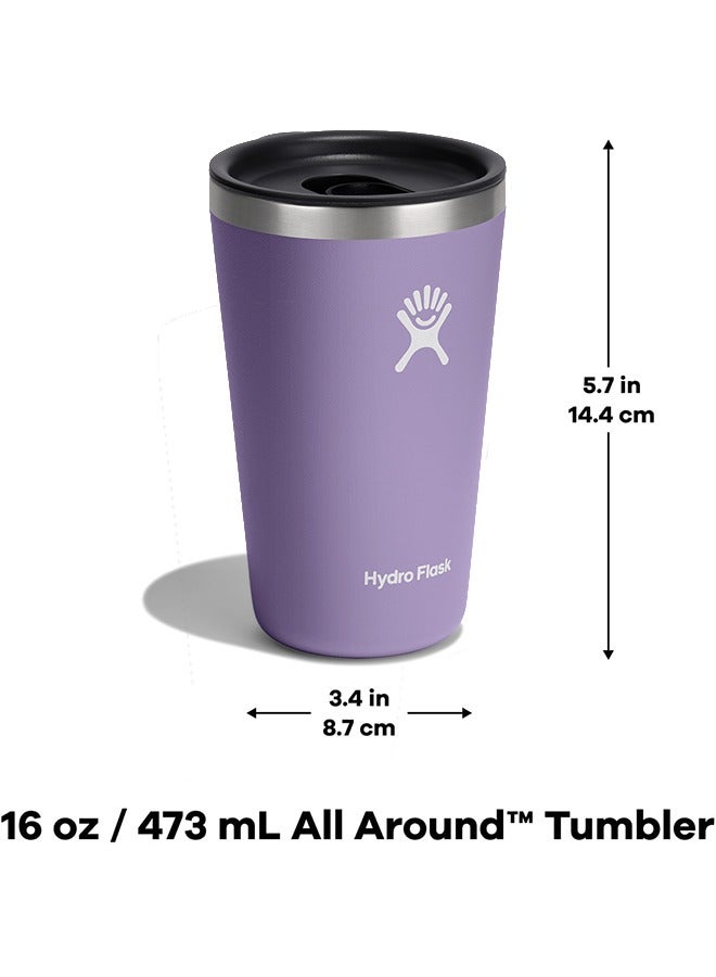 Hydro Flask 16 Oz Stainless Steel All Around Tumbler with Press-in Lid and  BPA-Free - Image 2