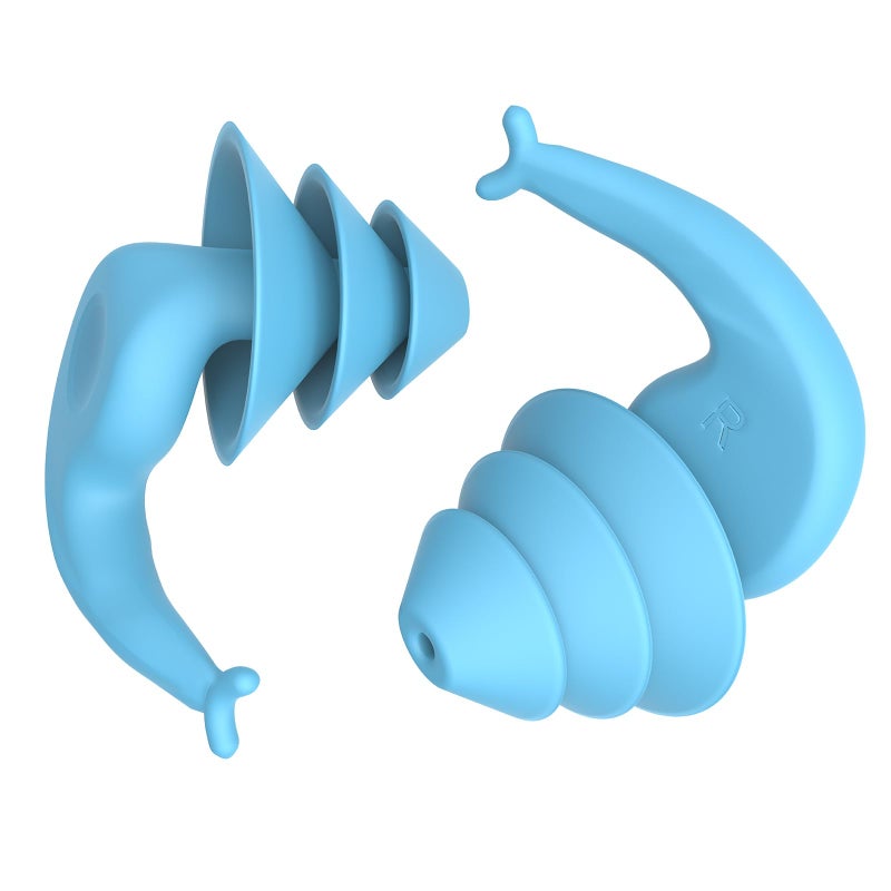 LYSIAN Reusable Swimmer Earplugs for Women Men 2 Pairs with Nose Clip, Water Proof Silicone Ear Plugs for Summer Swimming, Showering, Surfing, Water Sports and Sleeping - Image 1