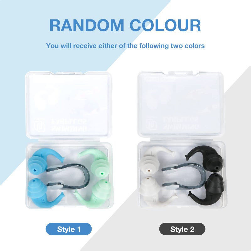 LYSIAN Reusable Swimmer Earplugs for Women Men 2 Pairs with Nose Clip, Water Proof Silicone Ear Plugs for Summer Swimming, Showering, Surfing, Water Sports and Sleeping - Image 4