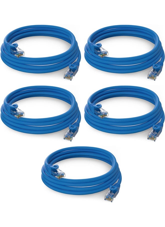 Taimi - 5-Piece Cat 5 Ethernet Cable 2 meter 100% Pure Copper  Cable LAN Cable Internet Cable, Patch Cable and Network Cable - Image 1