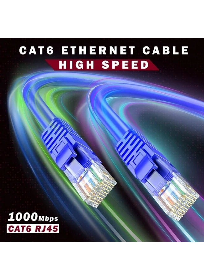 Taimi - 5-Piece Cat 5 Ethernet Cable 2 meter 100% Pure Copper  Cable LAN Cable Internet Cable, Patch Cable and Network Cable - Image 1
