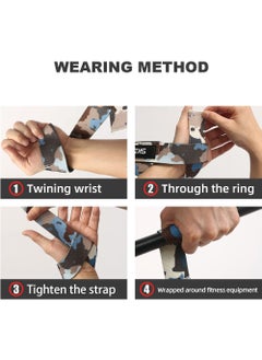 Rock Pow Cotton Hard Pull Wrist Lifting Straps Grips Band Deadlift Straps with Neoprene Cushioned Wrist Padded and Anti Skid Silicone for Weightlifting Bodybuilding Xfit Strength Training  - Image 3