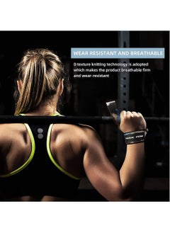Rock Pow Cotton Hard Pull Wrist Lifting Straps Grips Band Deadlift Straps with Neoprene Cushioned Wrist Padded and Anti Skid Silicone for Weightlifting Bodybuilding Xfit Strength Training  - Image 5
