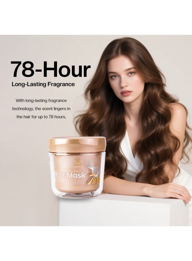 STARPLEX Repairing Hair Mask 300ml+100ml Free + 4 Companion Liquids - Silky Smooth Formula with Argan Oil Keratin Nano Keratin Amino Acids & Ceramide | 78H Long-Lasting Perfume - Image 5