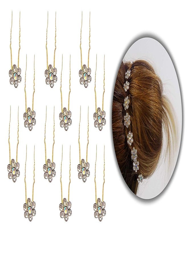 غلان دبابيس شعر جودا بتصميم تقليدي من جلان، دبابيس شعر للبنات، إكسسوارات شعر ذهبية اللون للنساء (مجموعة من 12 قطعة) (دبابيس جودا 5) - Image 4