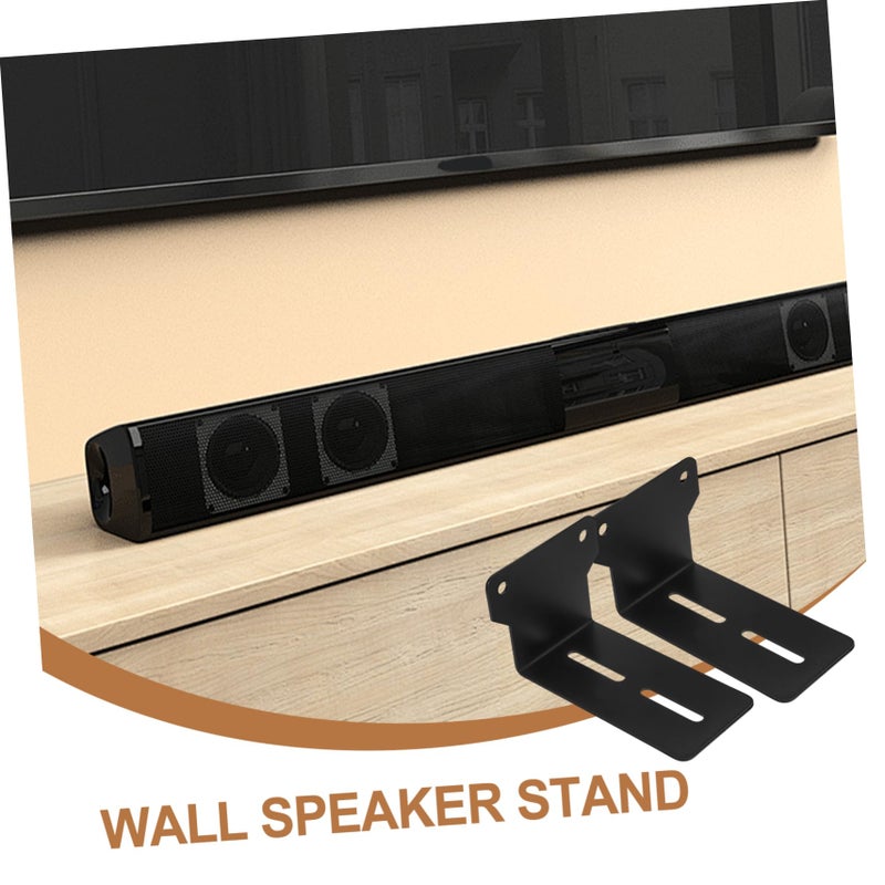 Universal Slim Speaker Wall Mount Adjustable Bracket for TV Home Audio Systems - Image 5