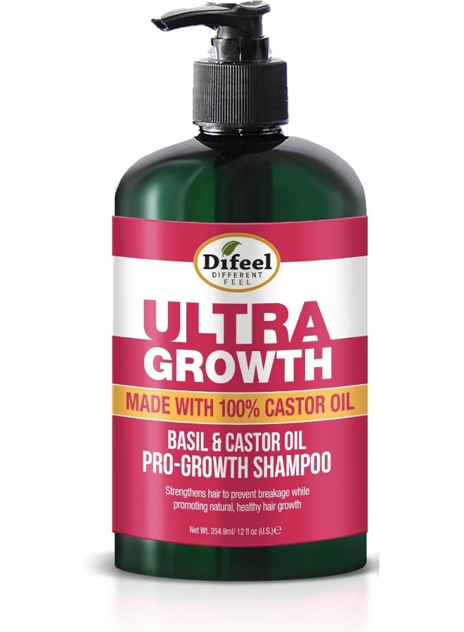 difeel Ultra Growth Basil & Castor Oil Pro Growth Shampoo 350Ml  - Image 1