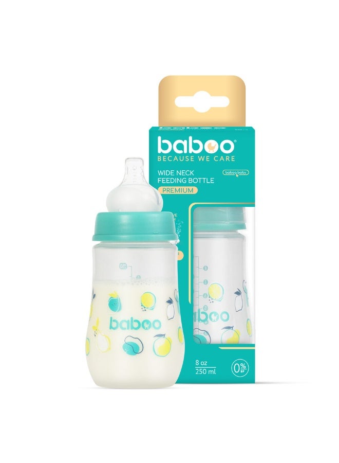 Baboo Anti-Colic Wide Neck Bottle | (8.5 Oz) Newborn Anti-Colic Baby Bottle with Natural Response Nipple Suitable for 3+ Months | Wide Neck Cap with Baby Bottle, Easy to Clean 250ml (Lagoon Fiesta) - Image 5