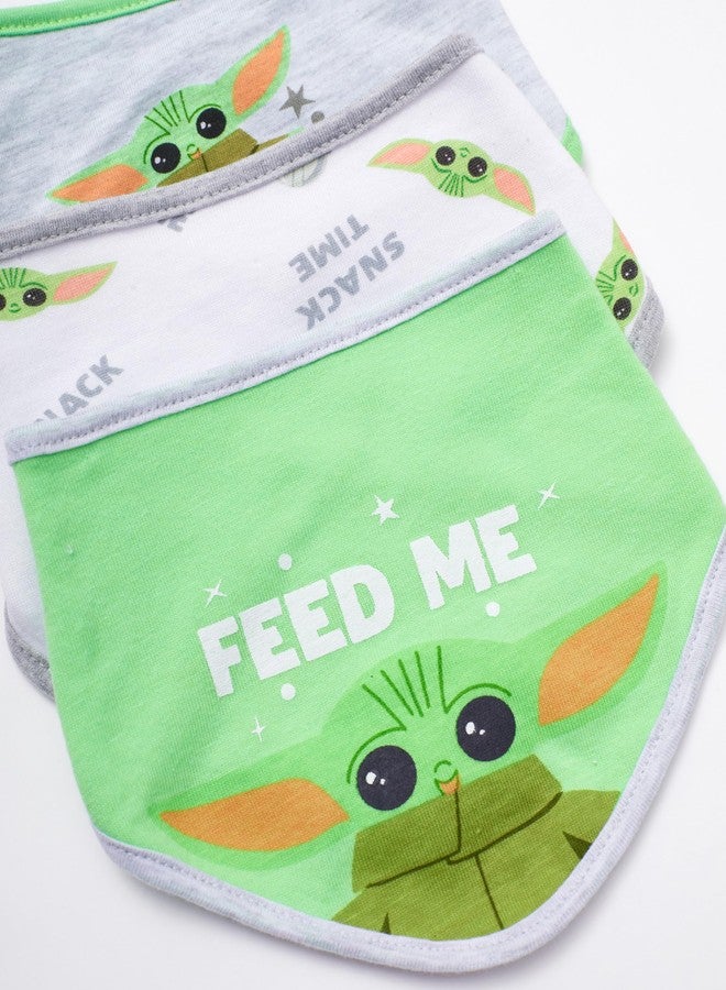 STAR WARS Baby Boys Baby Yoda Bandana Bibs 3 Pack Set for Feeding, Teething, and Drooling (Green/White/Grey, 0-12 Months) - Image 4